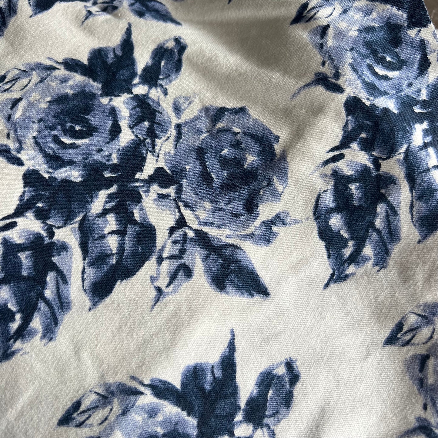 colsjaal Delftsblauwe bloemen