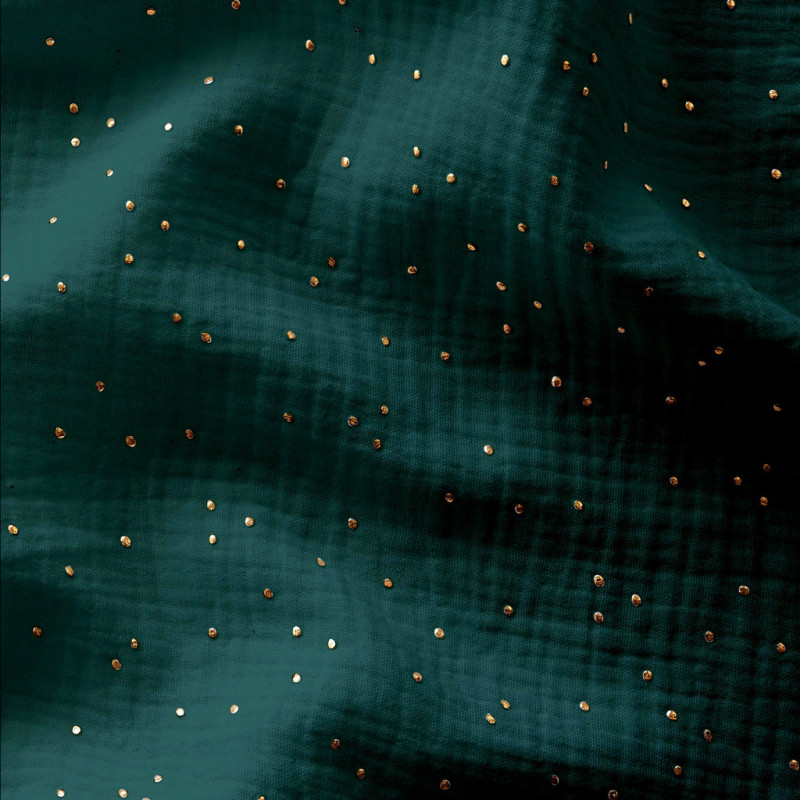 Kerstsjaal "Lagoon gold sparkle"