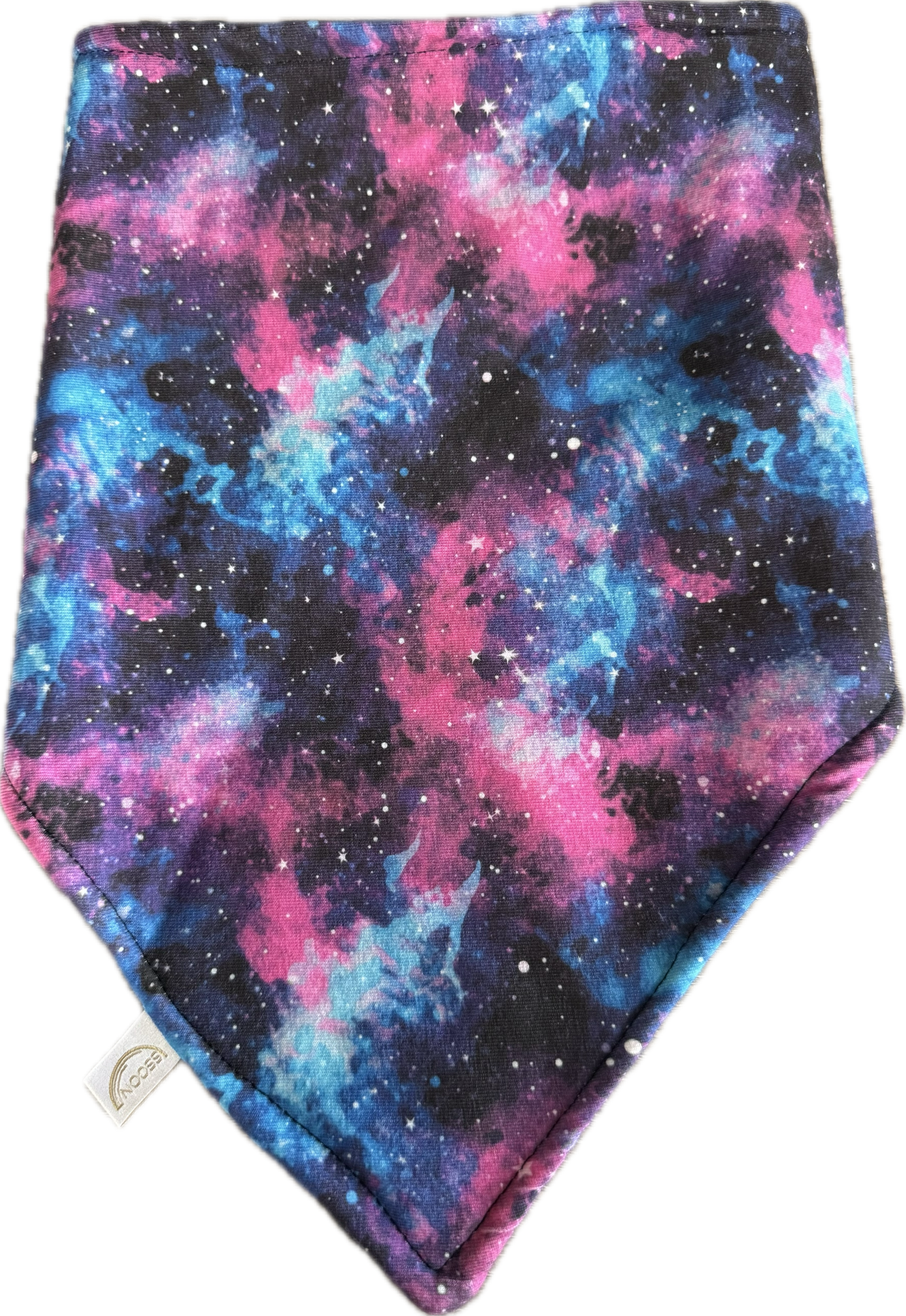 Kwijlsjaal Nooss – Galaxy print (roze/blauw/zwart)