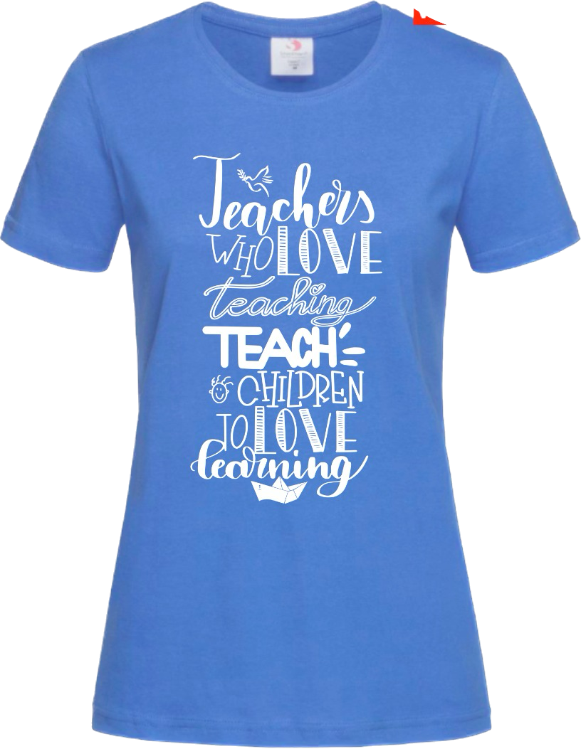 T-SHIRT juf/meester + eigen ontwerp/gepersonaliseerd