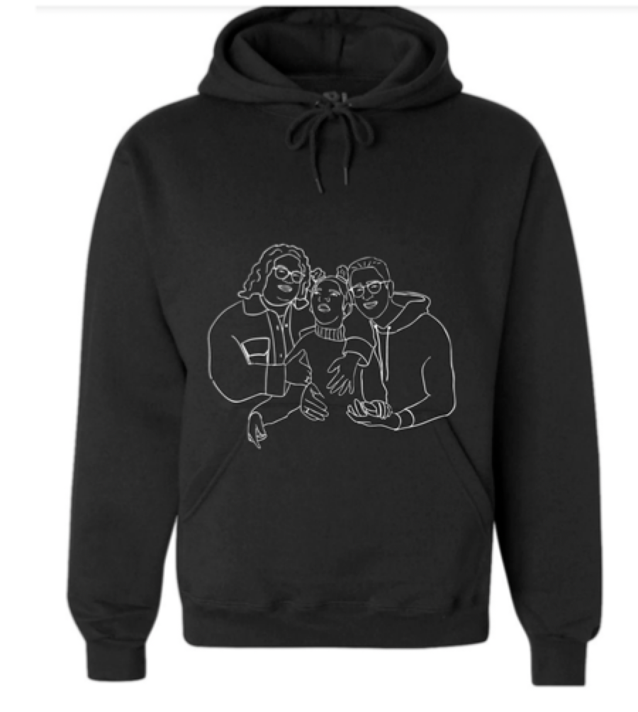 Lijntekening op trui