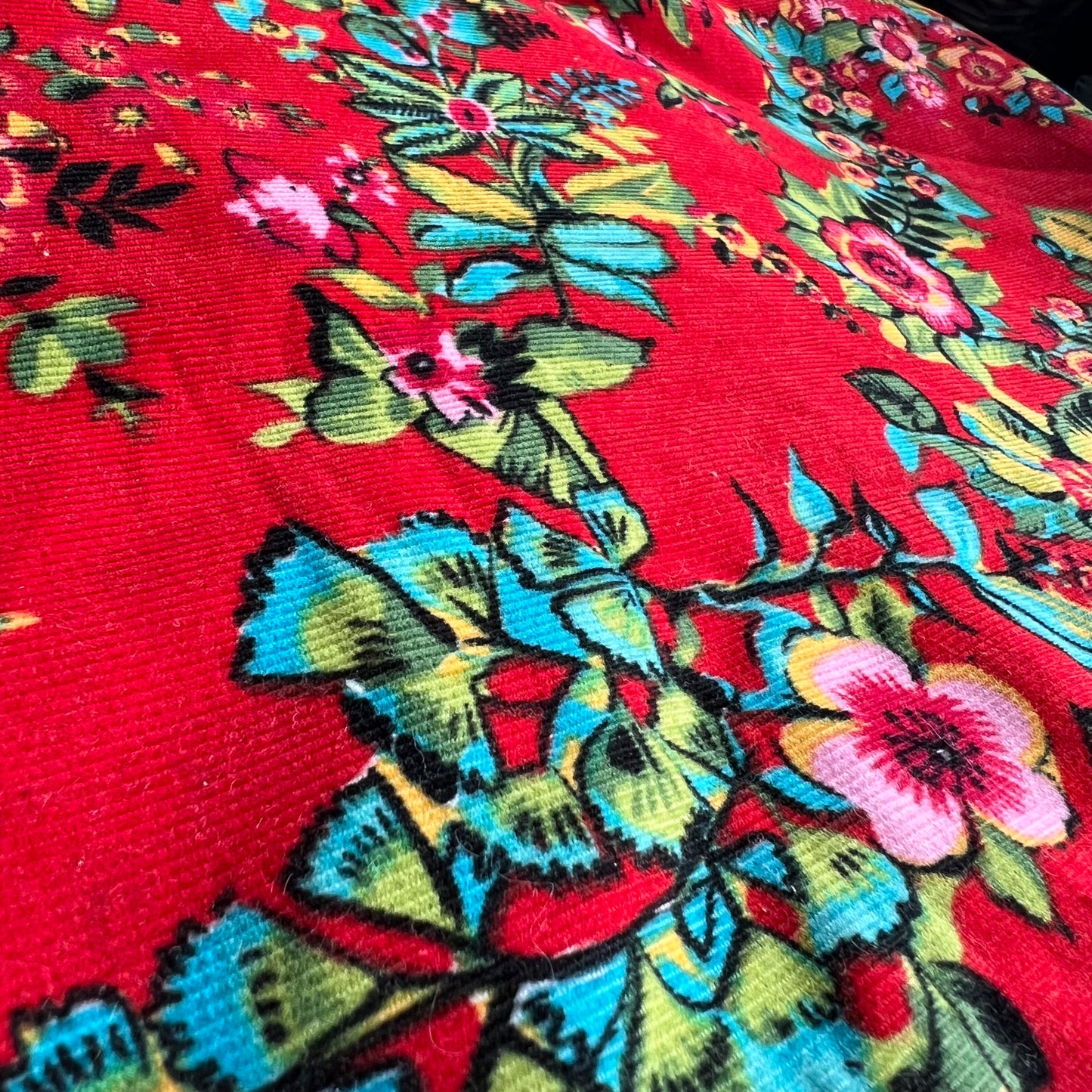 Sjaal Vintage Rib Flowers