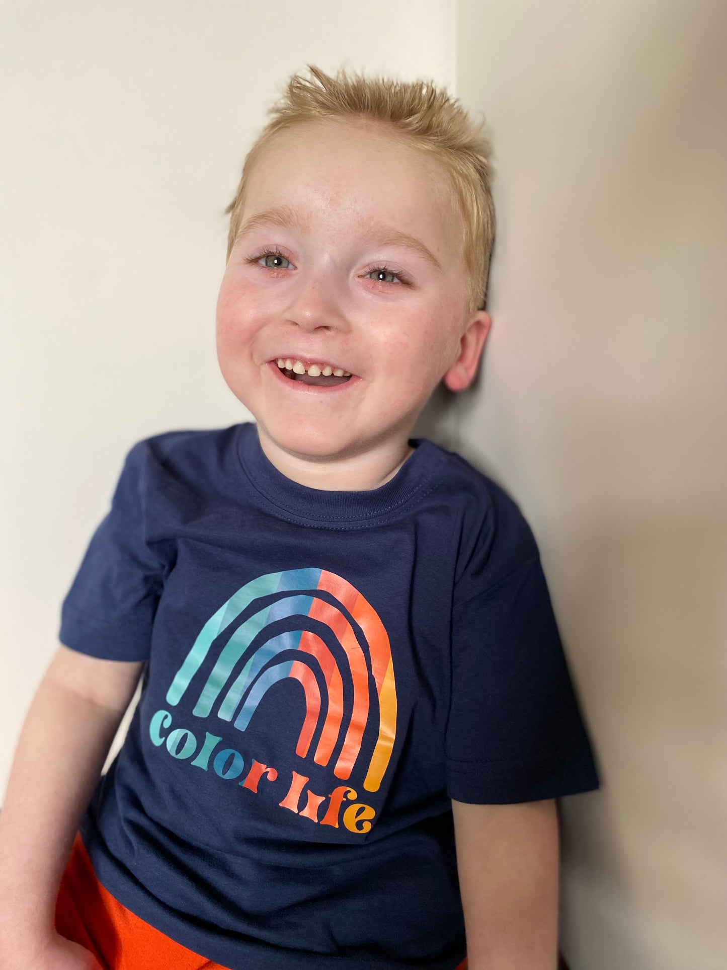 Kinderen SHIRT "RAINBOW COLOR LIFE"