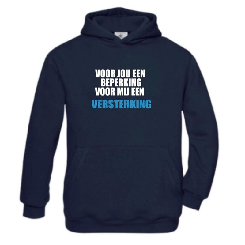 VOLWASSEN trui "Beperking is versterking"