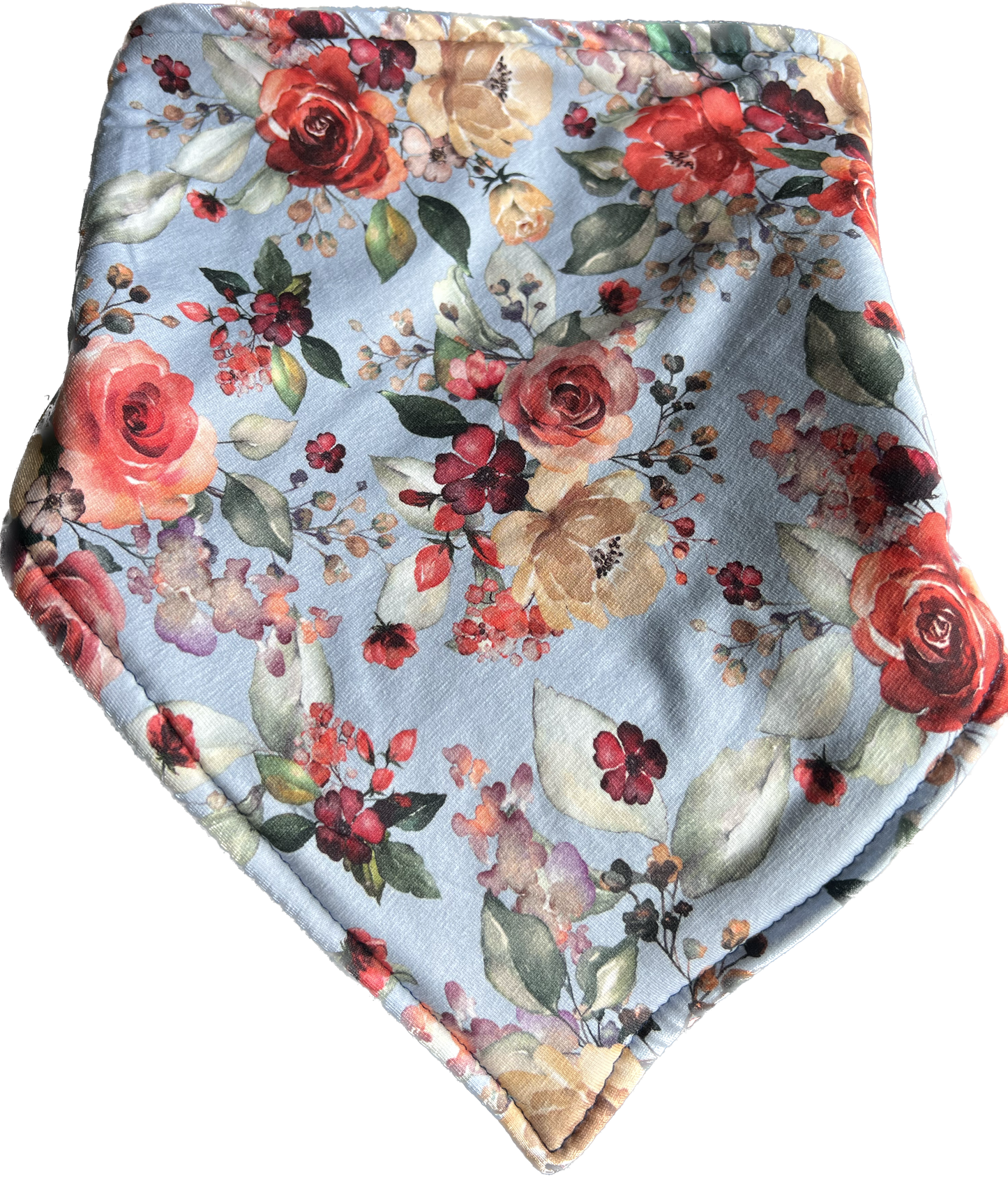 Sjaal blauw met watercolor bloemen