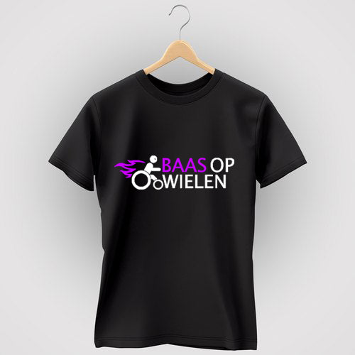 DAMES t-shirt "Baas op wielen"