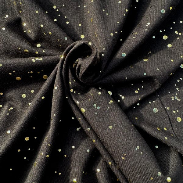 Kerstsjaal "Gold sparkle zwart"