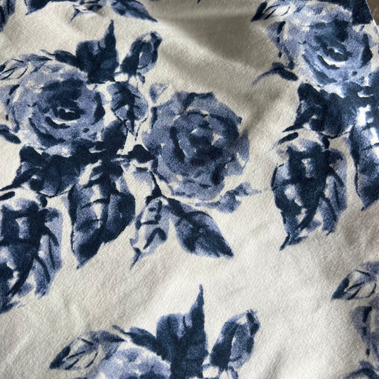 Sjaal Delftsblauwe bloemen