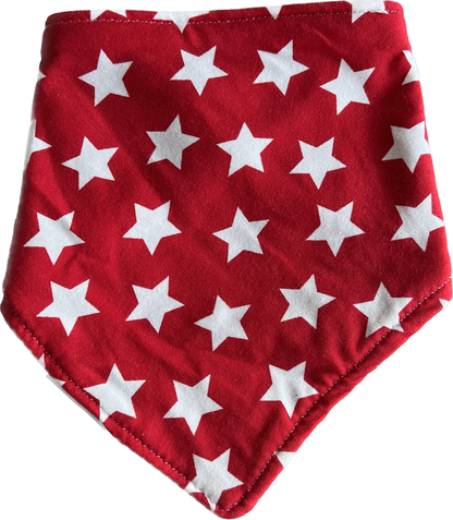 Sjaal rood met witte sterren
