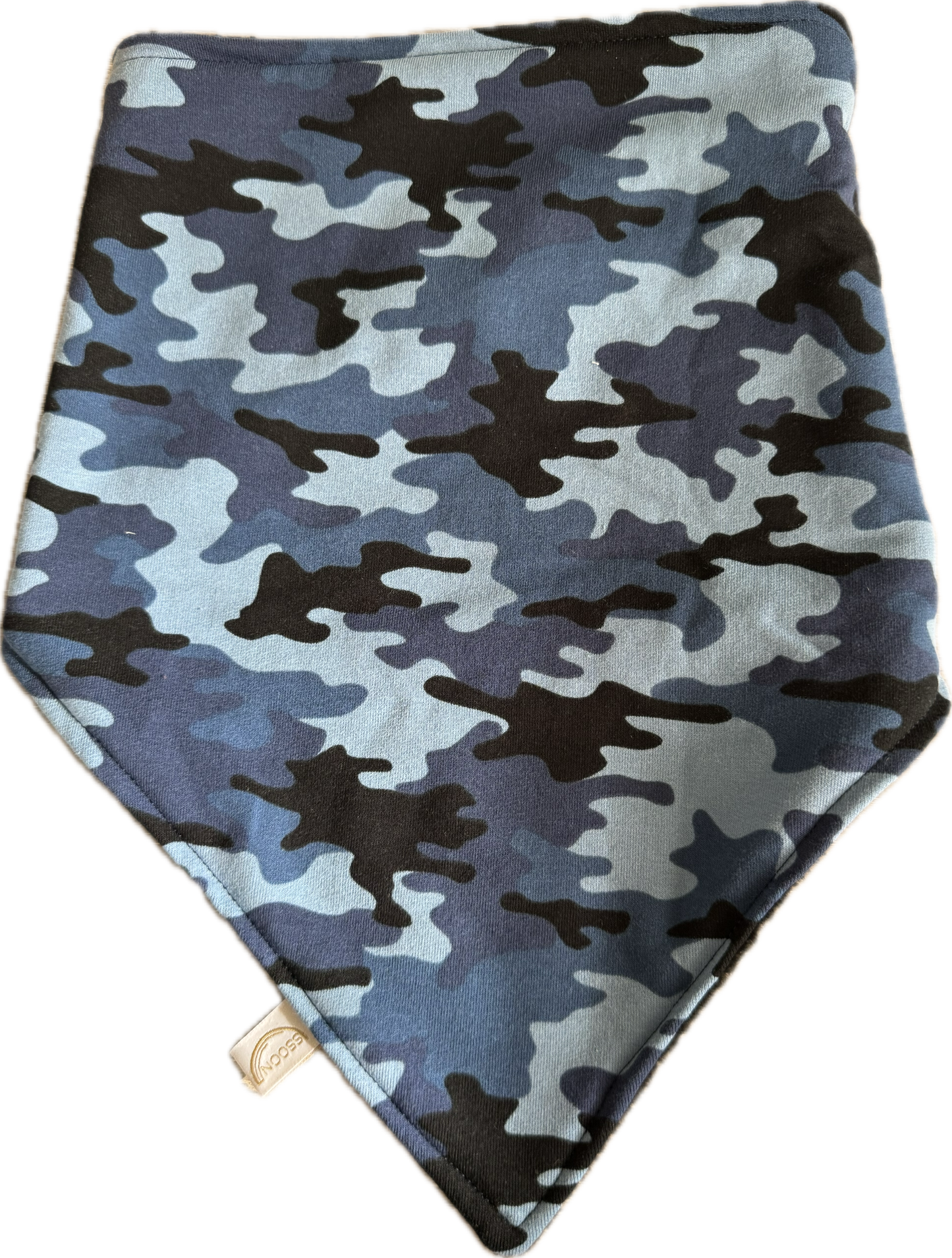 Kwijlsjaal Nooss – Blauw/grijze camouflage