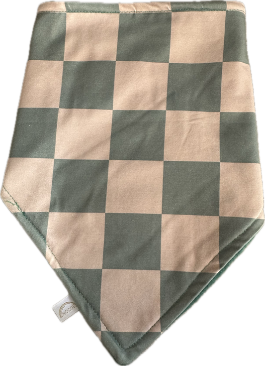 Kwijlsjaal Nooss – Groen/beige Blok