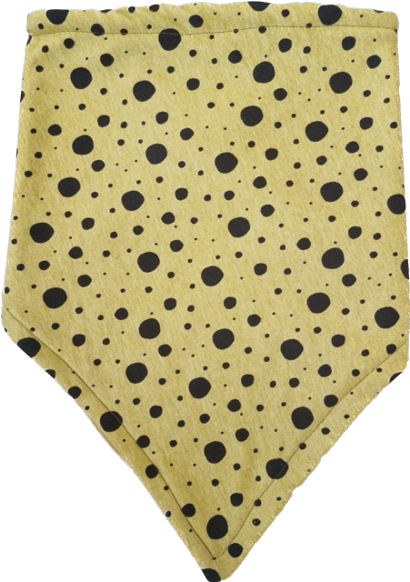 Sjaal SALE okergeel zwarte dots